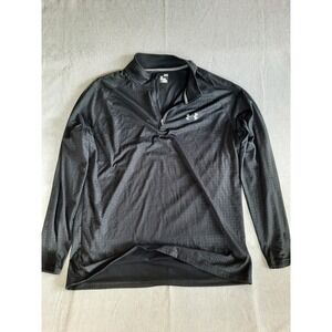 Under Armour Heat Gear Men's Large Geometric Active Quarter Zip Pullover Sweater